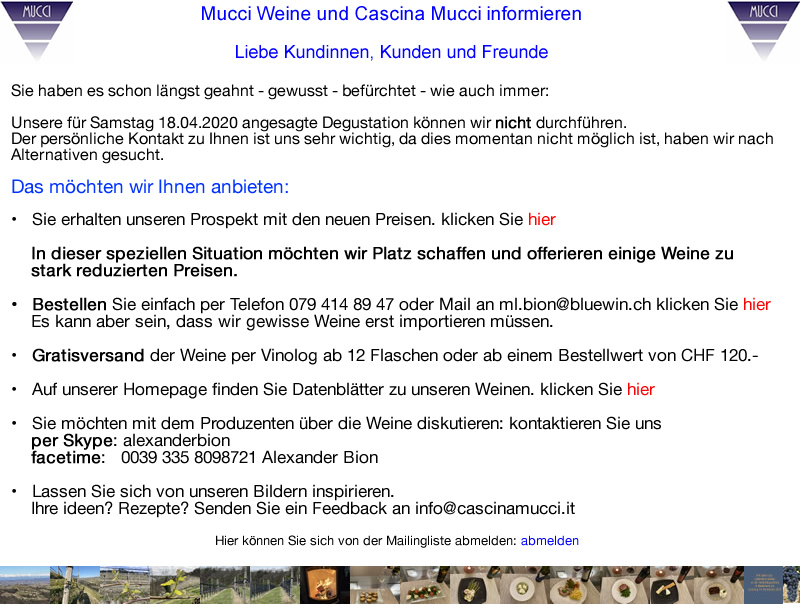 Mucci Weine informiert Sie